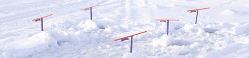 Ice fishing on Lake Saint-Pierre